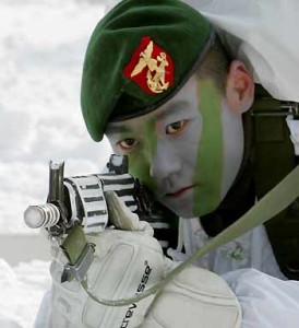 ROK Marine in the attack mode.