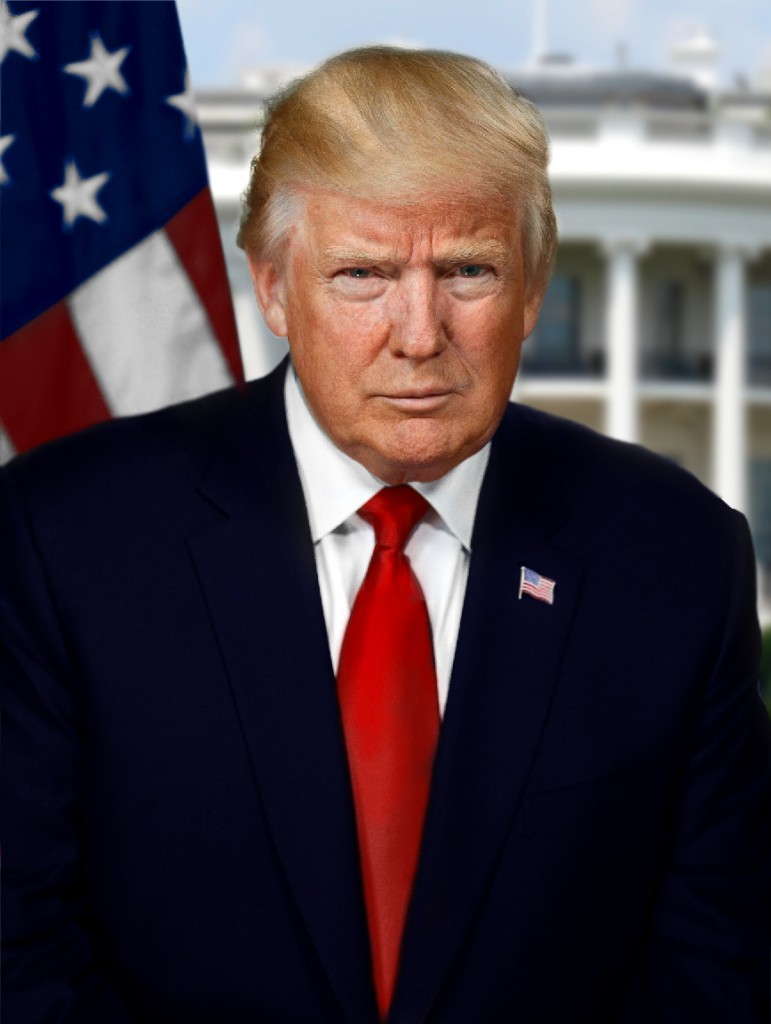 President Trump, calling the shots. (Wiki)