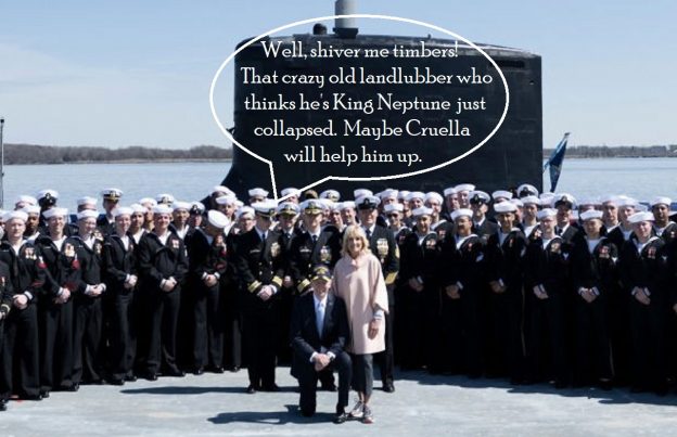 (VIDEO) Head-Shakingly Worthy: For No Known Reason, Biden ‘Takes a Knee’ at USS Delaware Commissioning Ceremony